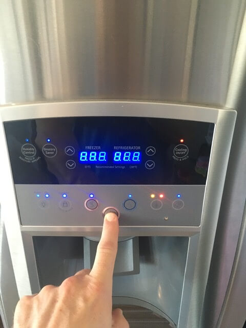 how to reset kenmore elite refrigerator