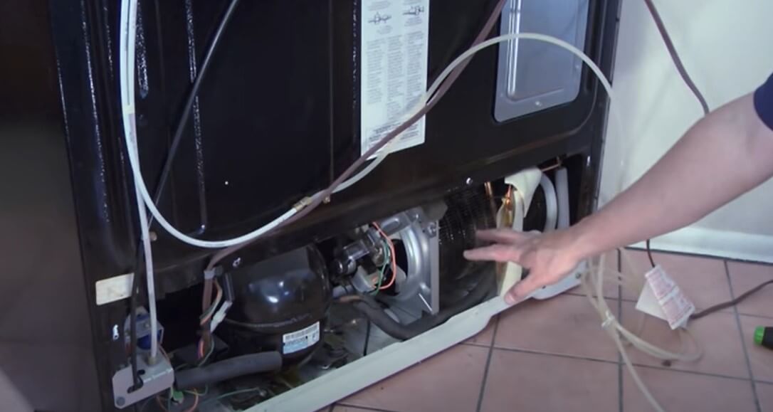 Where Are The Condenser Coils On A Frigidaire Upright Freezer?