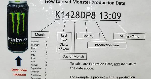 How to Read Monster Expiration Date