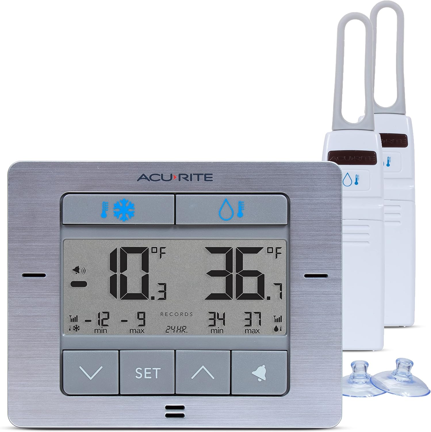 AcuRite Digital Wireless Fridge and Freezer Thermometer with Alarm