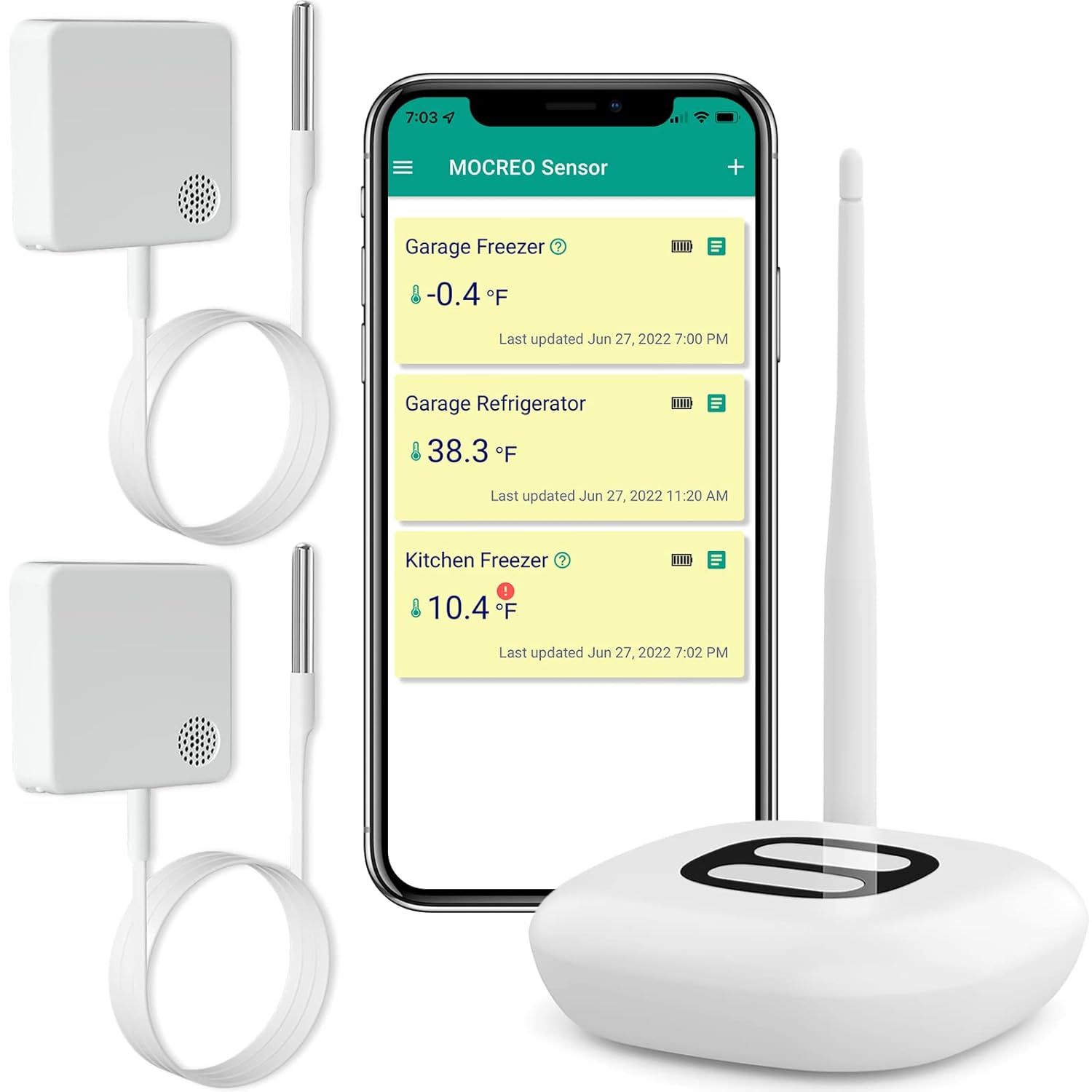 MOCREO WiFi Thermometer Freezer Alarm